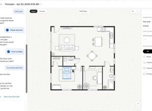 Design your home using AI, edit the floorplan with a prompt