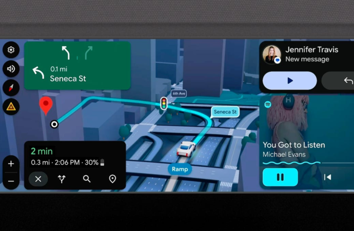 Android Auto Now Fits Weirdly Shaped Screens and Streams Video While Parked