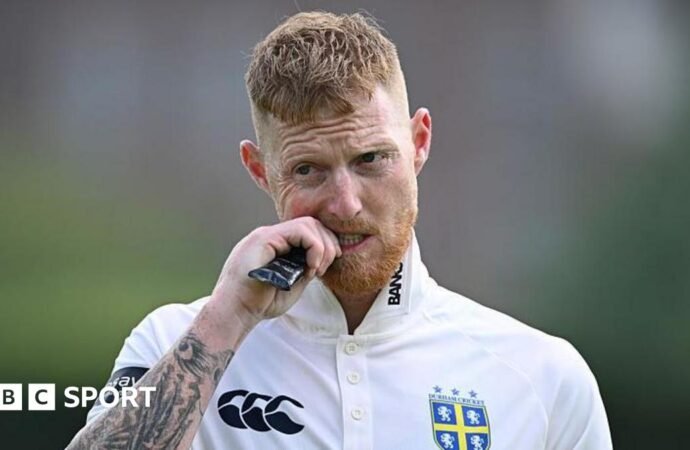 Ben Stokes out for 14 on second day of Durham game at Worcestershire