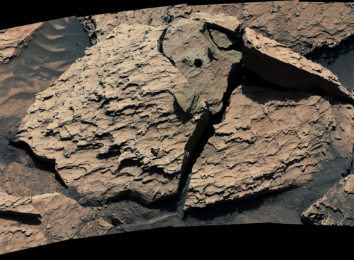 Curiosity Shakes Loose a Pesky Rock
