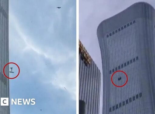China: Debris falls after plane hits Beijing’s tallest building