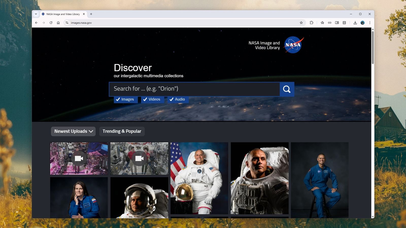 The complete NASA library portal.