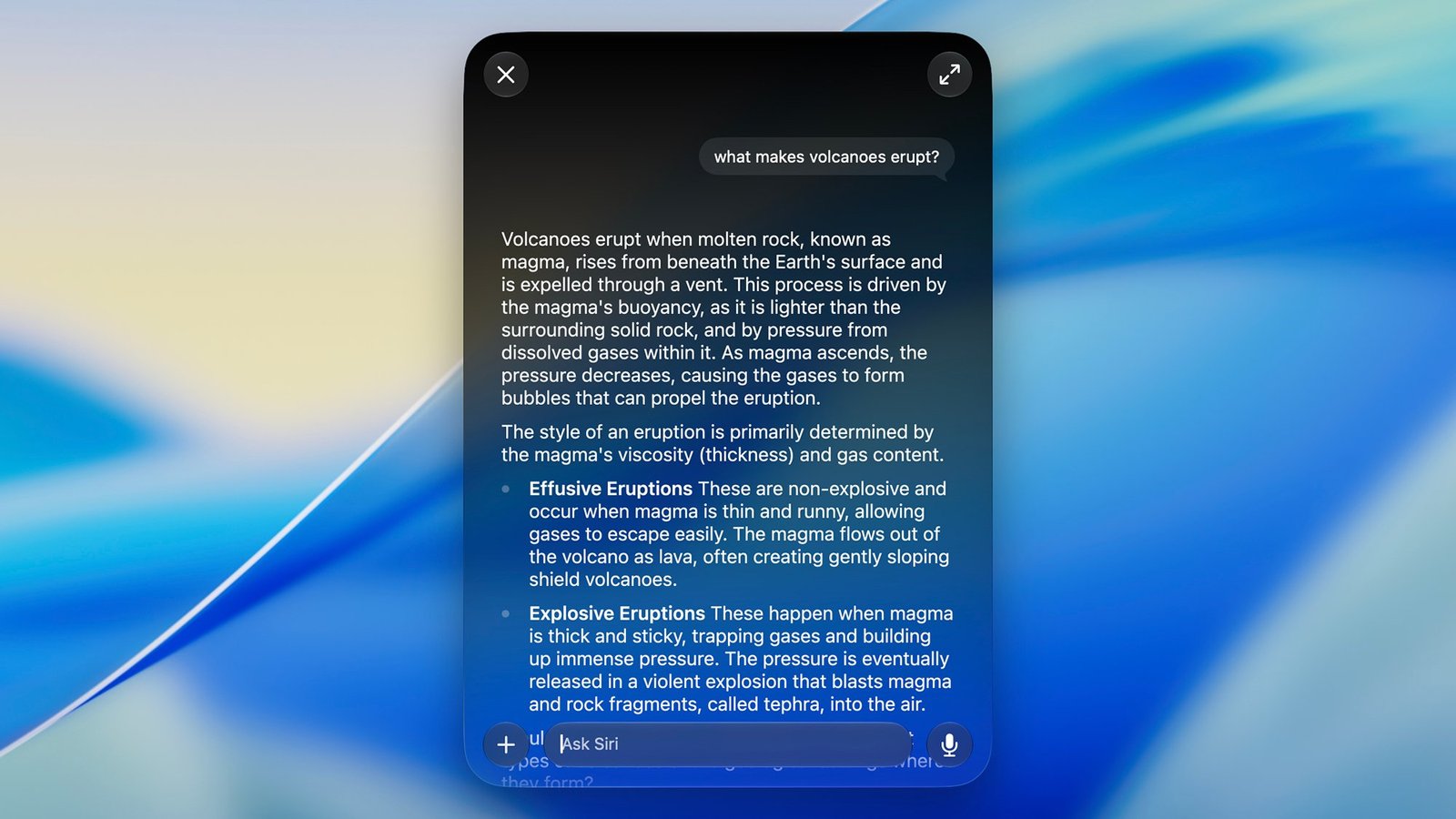 example of how to ask Siri a question