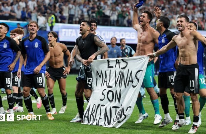 2026 World Cup: Argentina could face disciplinary action for displaying the Falklands banner after beating England