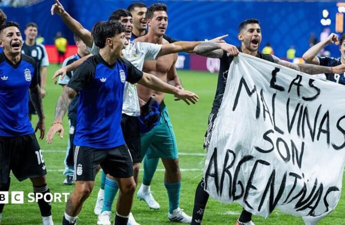 2026 World Cup: FIFA ‘assessing reports’ after Argentine players held Falklands banner
