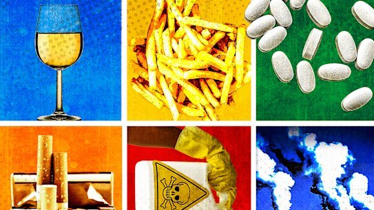 Analysis of data on the global burden of disease found that five commercial products are key factors in 31 percent of all annual deaths.