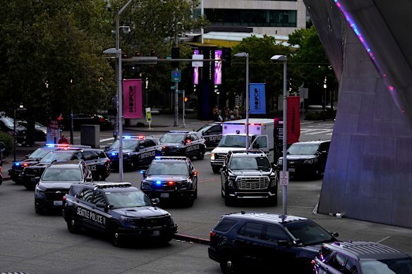 Seattle police respond to shooting.