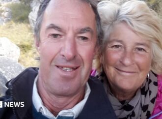 A Briton tells how he survived a bushfire in Spain in a car while his wife and friends died trying to run to safety.