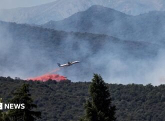 A forest fire in the south of France forces the evacuation of 10,000 people