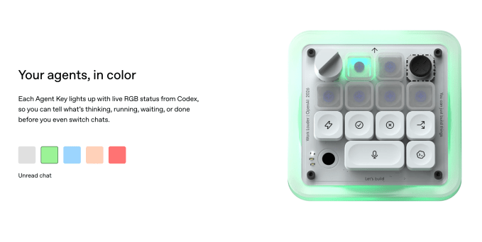 Amid legal battle over hardware, OpenAI launches $230 keyboard for Codex | TechCrunch