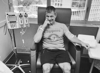 An active 45-year-old man could not sit or go to the bathroom without pain. He was diagnosed with stage 3 colon cancer.