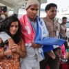Cuban artist and dissident exiled from the country after 5 years in prison arrives in the United States.