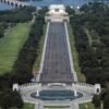 Drained Reflecting Pool Reveals Trump’s ‘Blue American Flag’ Cladding Now Closer to Gray