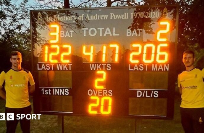 Dumbleton CC: Club team score 417-2 in 20 overs
