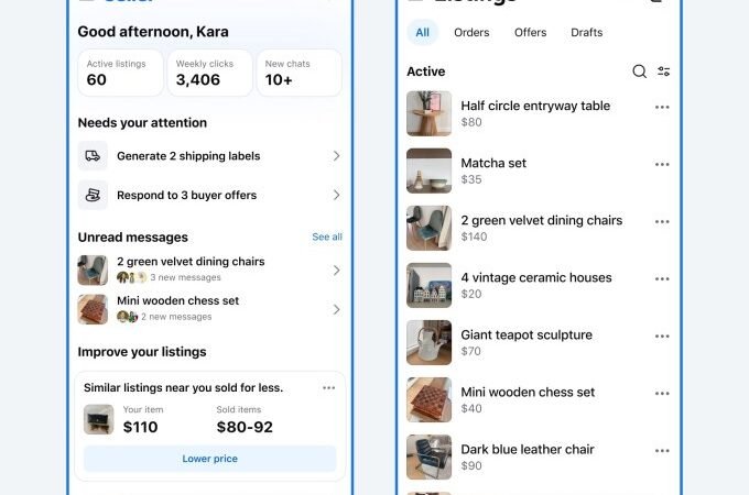 Facebook launches a Marketplace app dedicated to sellers and adds a free verification system | TechCrunch