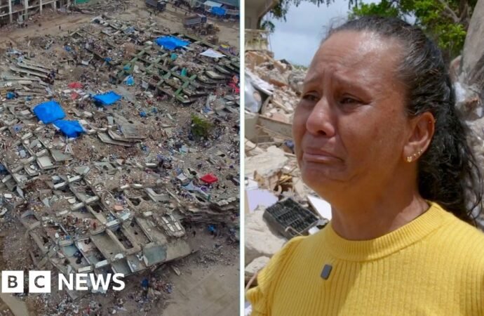 Families continue searching for bodies a month after the earthquakes in Venezuela