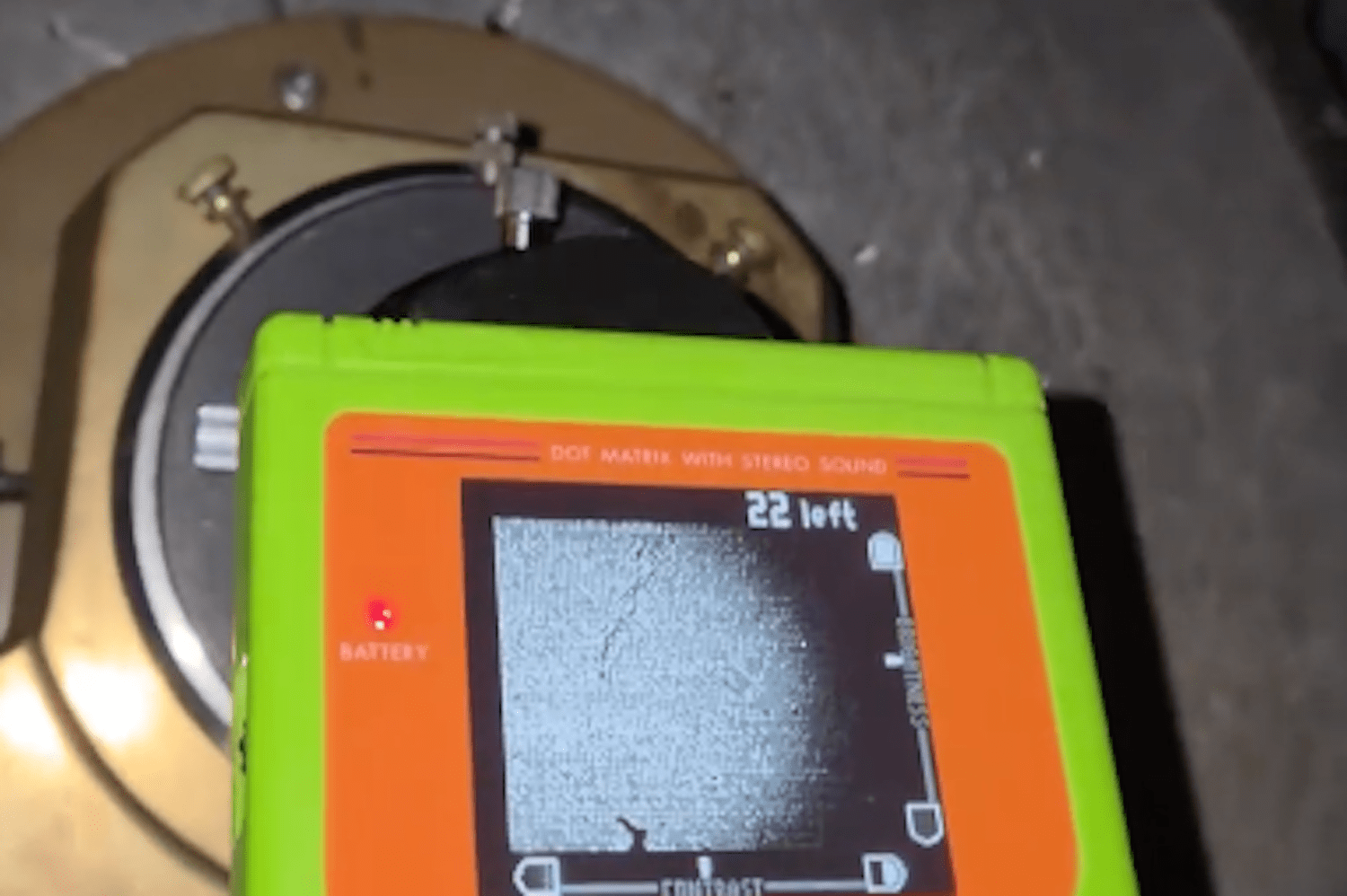 Game Boy camera screen showing image of Jupiter