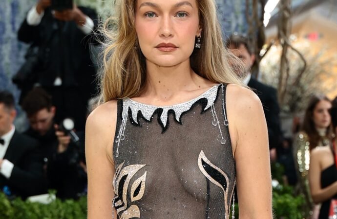 Gigi Hadid stuns in a pink dress at Taylor Swift and Travis Kelce’s wedding