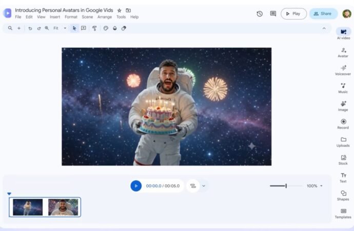 Google Vids now lets you star in your own videos with AI | TechCrunch