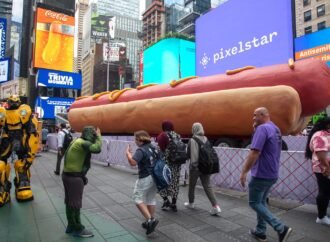 How many hot dogs could fit inside the world’s largest hot dog sculpture? We did the calculations.