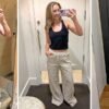 I tried on linen pants at Gap, Old Navy, and Banana Republic. There were only a couple I wouldn’t consider purchasing.