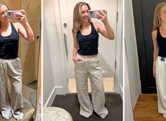 I tried on linen pants at Gap, Old Navy, and Banana Republic. There were only a couple I wouldn’t consider purchasing.