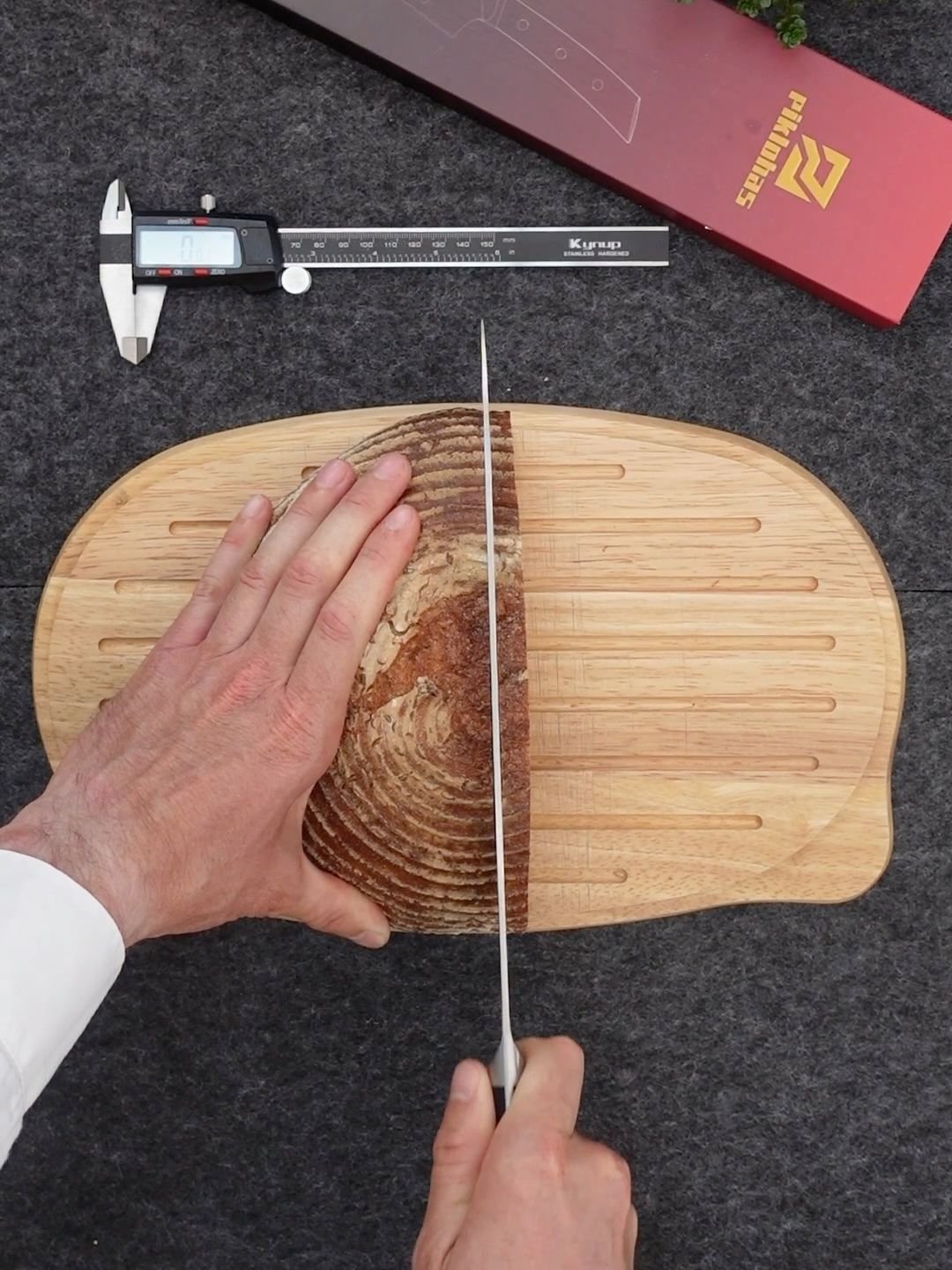 Image may contain person Cutting Board Food Plant Knife Weapon Cricket Cricket Bat and Sport