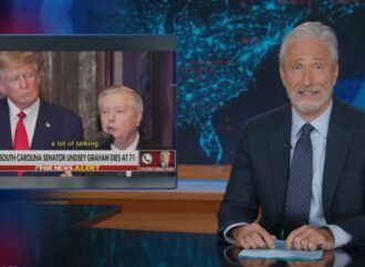 Jon Stewart criticizes Donald Trump’s reaction to Lindsey Graham’s death