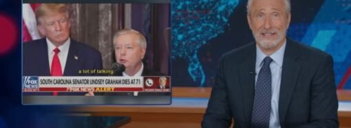 Jon Stewart criticizes Donald Trump’s reaction to Lindsey Graham’s death