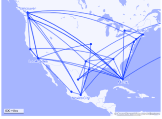 Mapped: How the FIFA president crossed North America on a private jet to watch more than 40 World Cup matches in 39 days