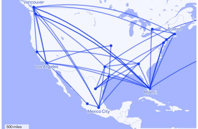 Mapped: How the FIFA president crossed North America on a private jet to watch more than 40 World Cup matches in 39 days
