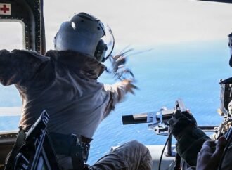 Marines launched drones from a moving helicopter to scout a ship and conduct seizure training.