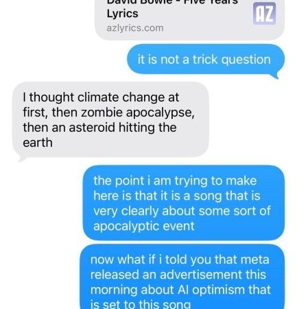 Meta released a new AI optimism ad with a song about human extinction | TechCrunch