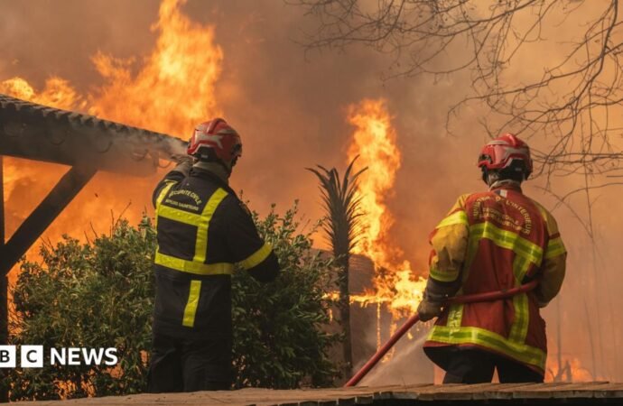 More than 250,000 people evacuated as forest fires rage in France and Spain