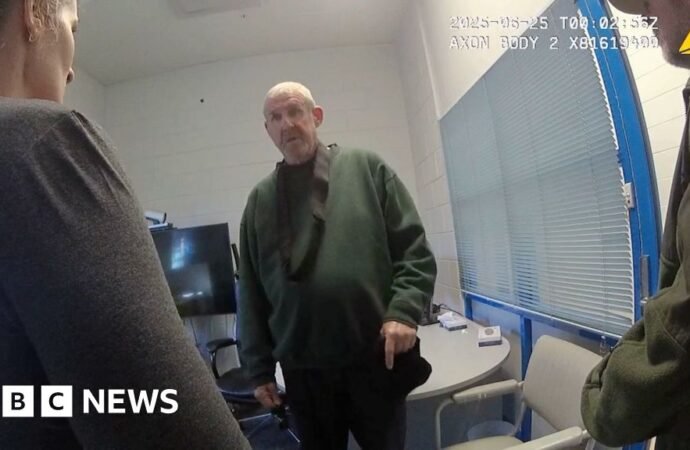 Newly released video shows Peter Falconio’s killer interrogated