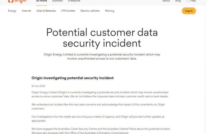 Origin Energy faces potential data breach as hackers claim millions of customer records