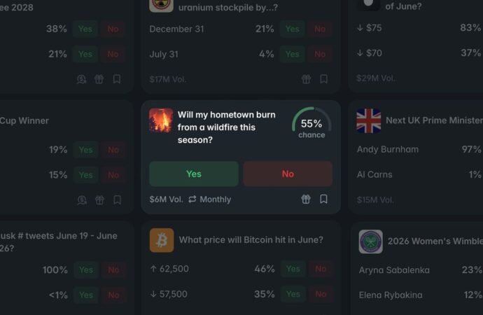 Prediction markets let you bet on whether a wildfire will devastate your city