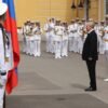 Russia replaced its once-grand Navy Day parade with an event without ships and a giant banner