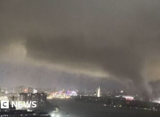 See: Rare moment tornado hits cities in central China