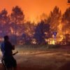 Some 12,000 evacuees in France catch fire and a firefighter dies in Italy