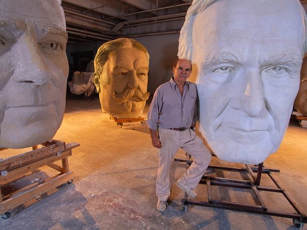 Statues of American presidents’ heads are crumbling in rural Virginia