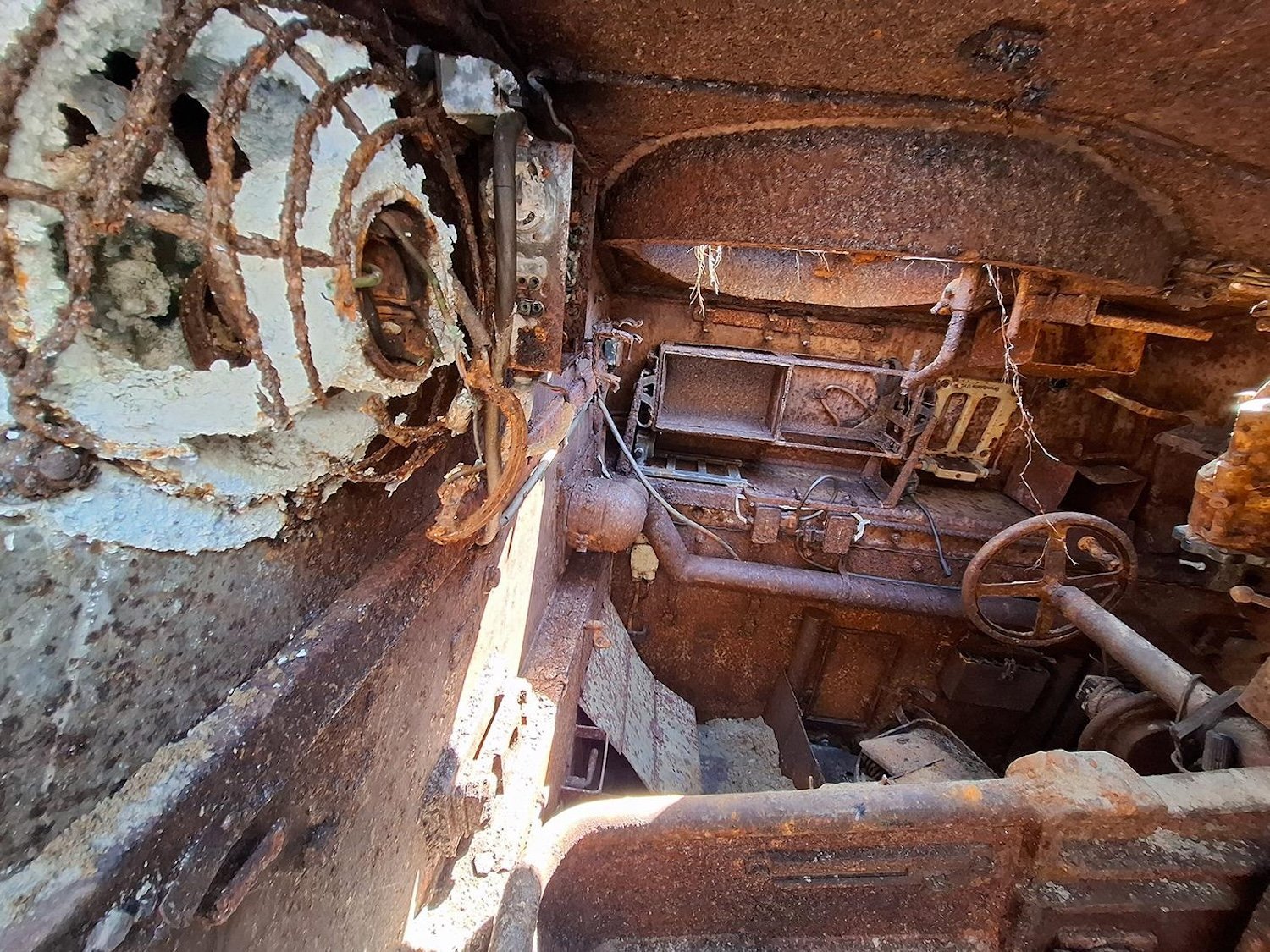View of the interior of the StuG III