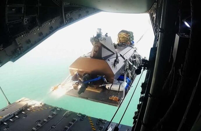 The United Kingdom Navy is launching drones from planes at 400 meters above sea level to solve one of its main problems.