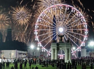 The United States celebrates its 250th birthday with fireworks, flyovers and soccer