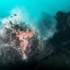 The ocean floor witnessed the split for the first time: releasing lava