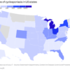 This map shows parasitic diarrhea hotspots in the U.S., with five states recording the largest spikes in confirmed cases.