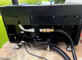 This pool robot cleans the pool and then cleans itself
