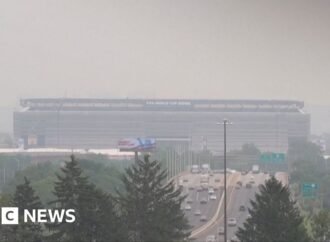 Timelapse shows how the World Cup final stadium disappears in a haze of smoke