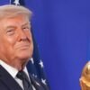 Trump celebrates the World Cup as a victory for the United States as he prepares to present the trophy to the winning team.