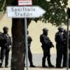Two girls seriously injured in an attack on a German school.